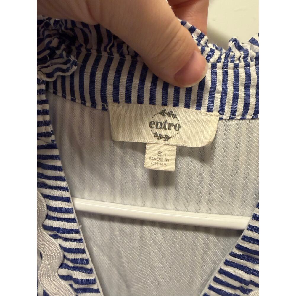 Entro Striped Ric Rac Dress Size Small - Picture 4 of 4
